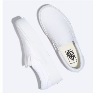 White platform Vans
